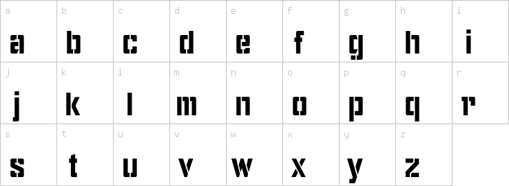 Lowercase characters