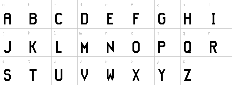 Lowercase characters