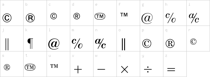 Lowercase characters