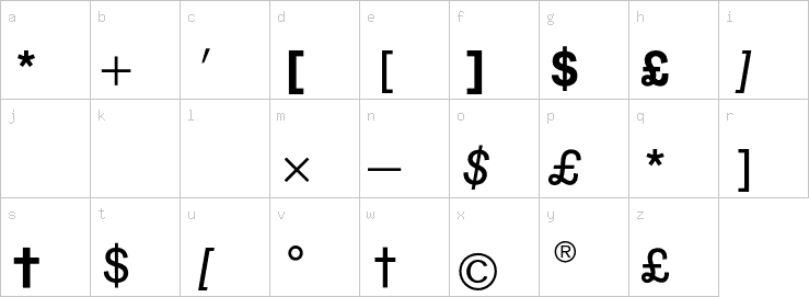 Lowercase characters