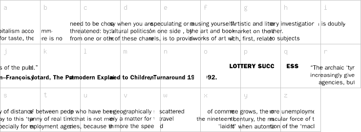 Lowercase characters
