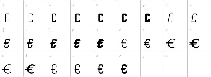 Lowercase characters