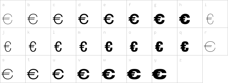 Lowercase characters