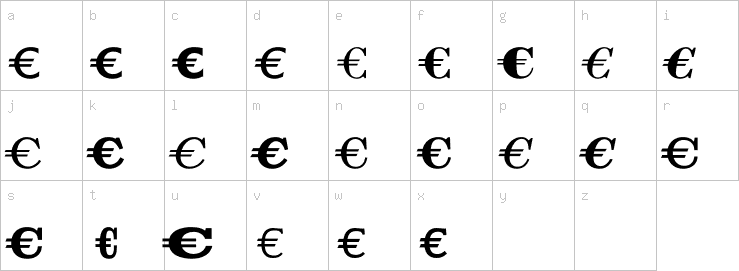 Lowercase characters