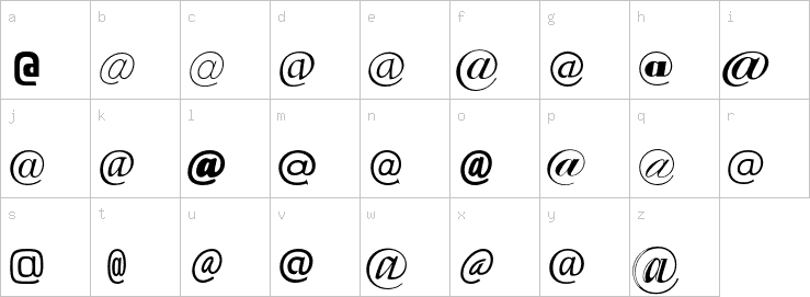 Lowercase characters