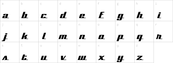 Lowercase characters