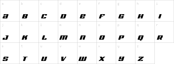 Lowercase characters