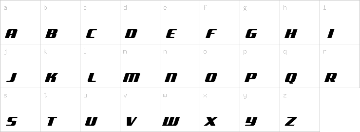 Lowercase characters