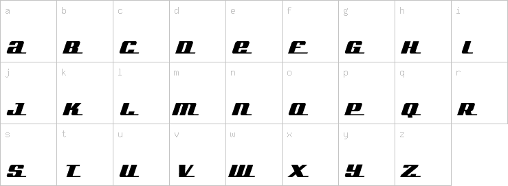 Lowercase characters