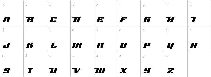 Lowercase characters