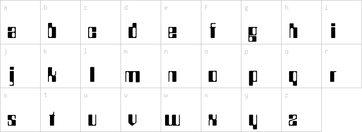 Lowercase characters