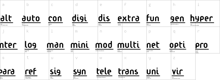 Lowercase characters