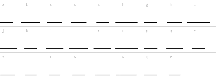Lowercase characters