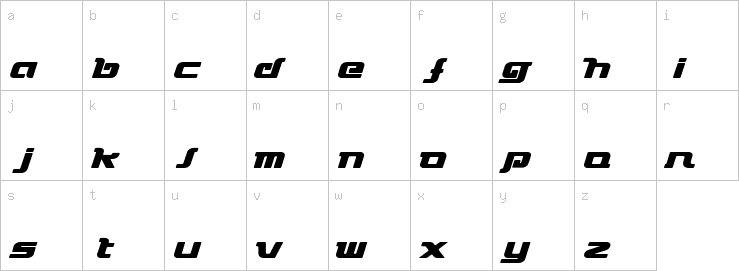Lowercase characters