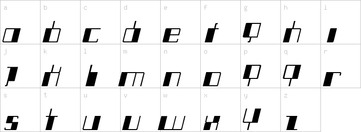 Lowercase characters