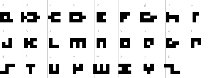 Lowercase characters