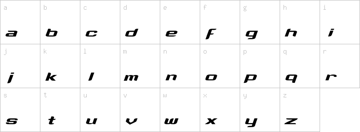 Lowercase characters