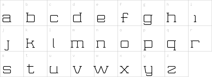 Lowercase characters