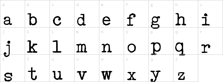 Lowercase characters