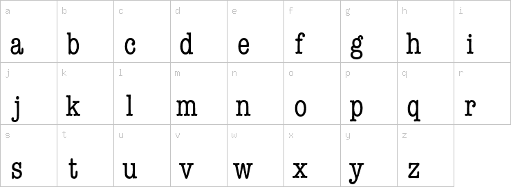 Lowercase characters