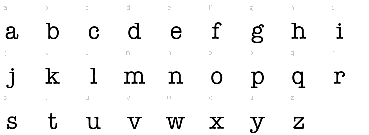 Lowercase characters
