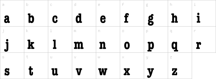 Lowercase characters