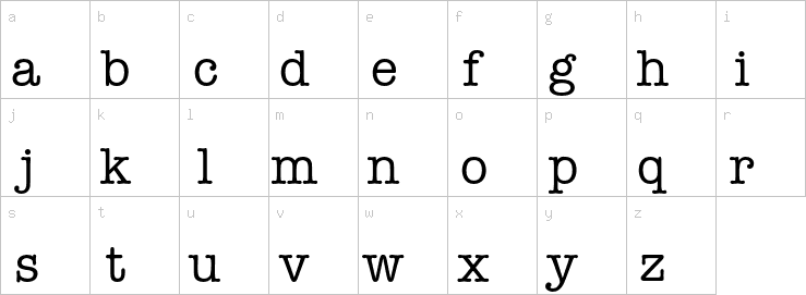 Lowercase characters