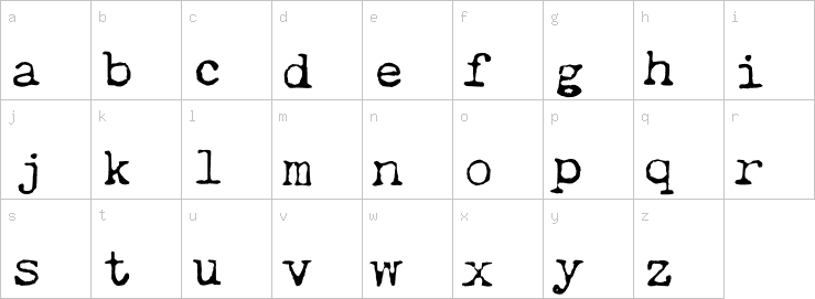 Lowercase characters