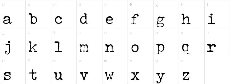 Lowercase characters