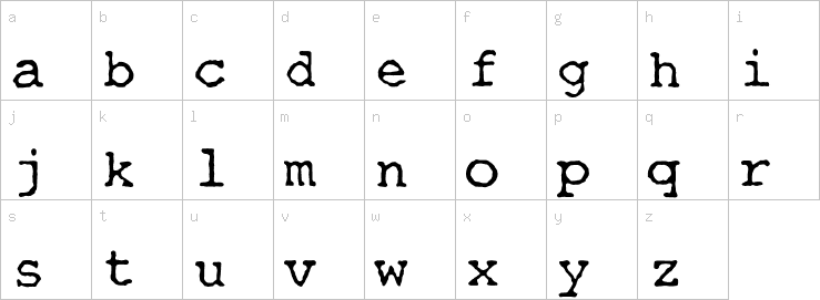 Lowercase characters