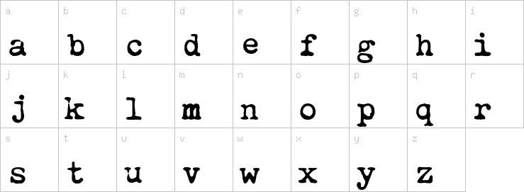 Lowercase characters