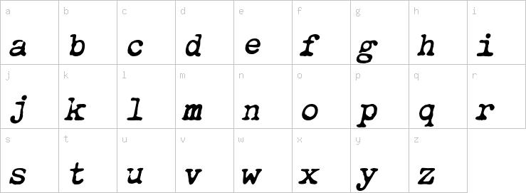 Lowercase characters
