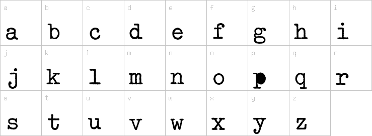 Lowercase characters