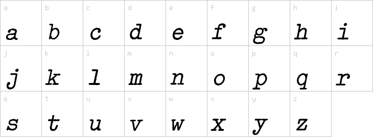 Lowercase characters