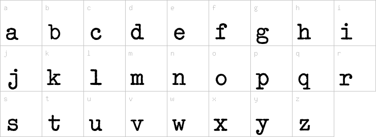 Lowercase characters