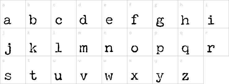 Lowercase characters