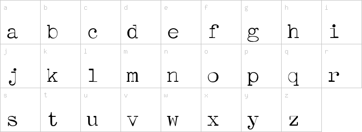 Lowercase characters