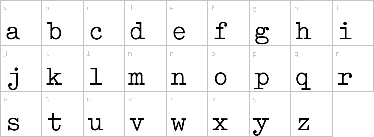 Lowercase characters