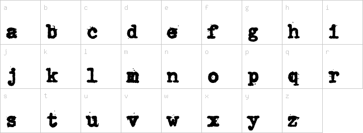 Lowercase characters