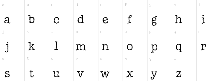 Lowercase characters