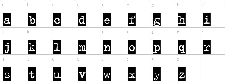 Lowercase characters