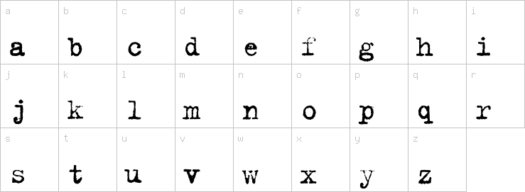 Lowercase characters