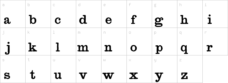 Lowercase characters