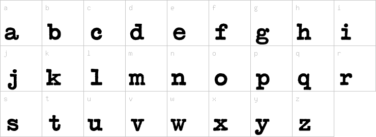 Lowercase characters