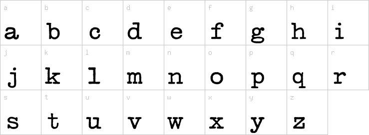 Lowercase characters