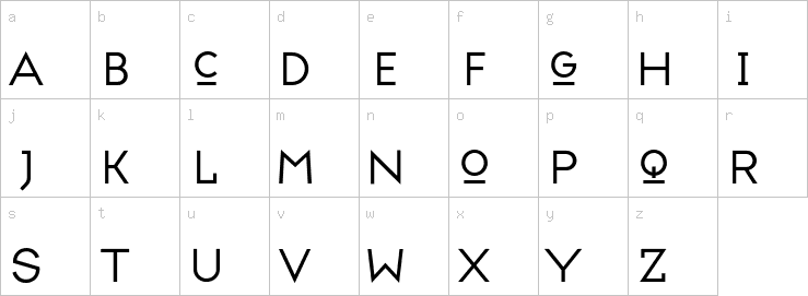 Lowercase characters