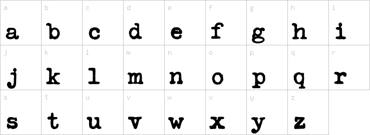 Lowercase characters