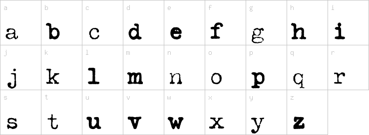 Lowercase characters