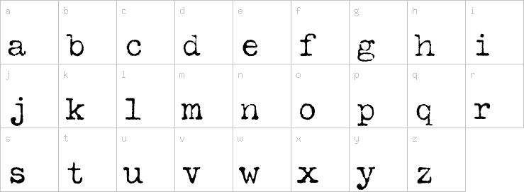 Lowercase characters