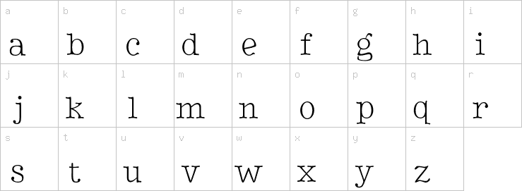 Lowercase characters